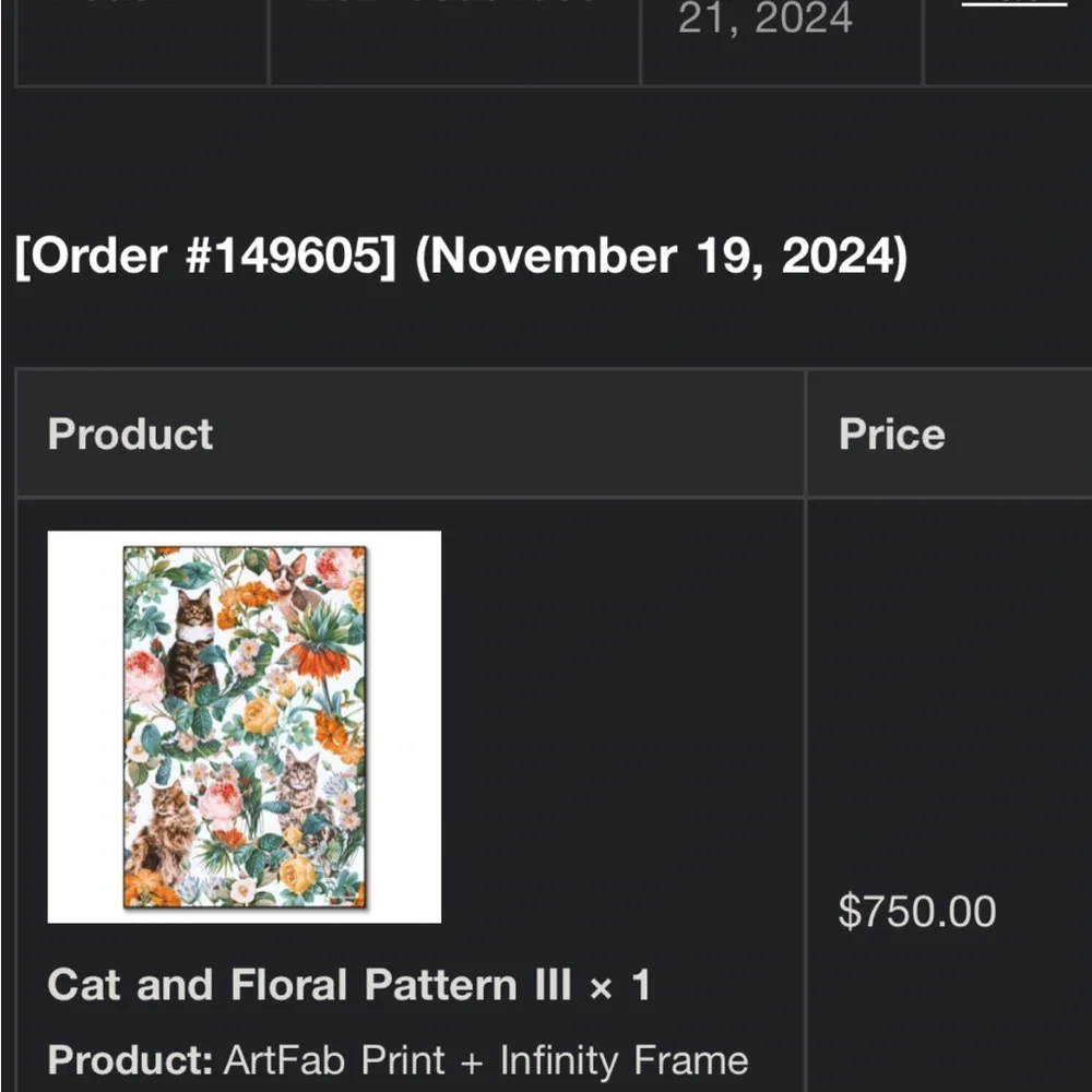 Charming Cat and Floral big wall decor